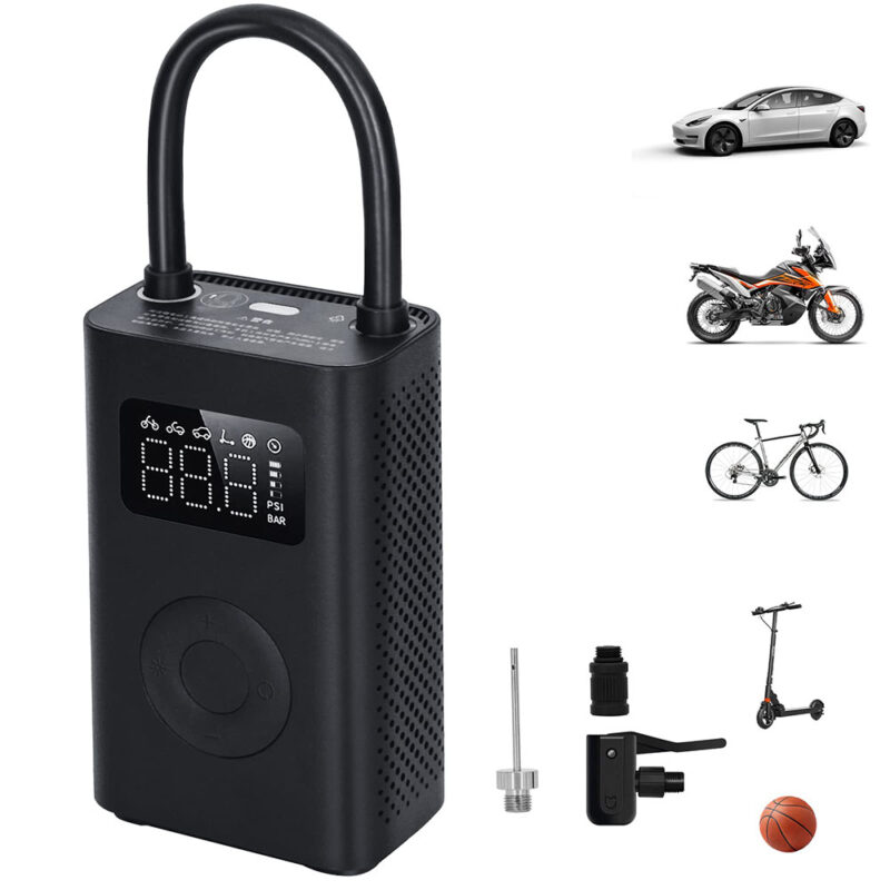 پمپ باد شارژی شیائومی برای باد کردن خودرو، موتور، دوچرخه، توپ و اسکوتر