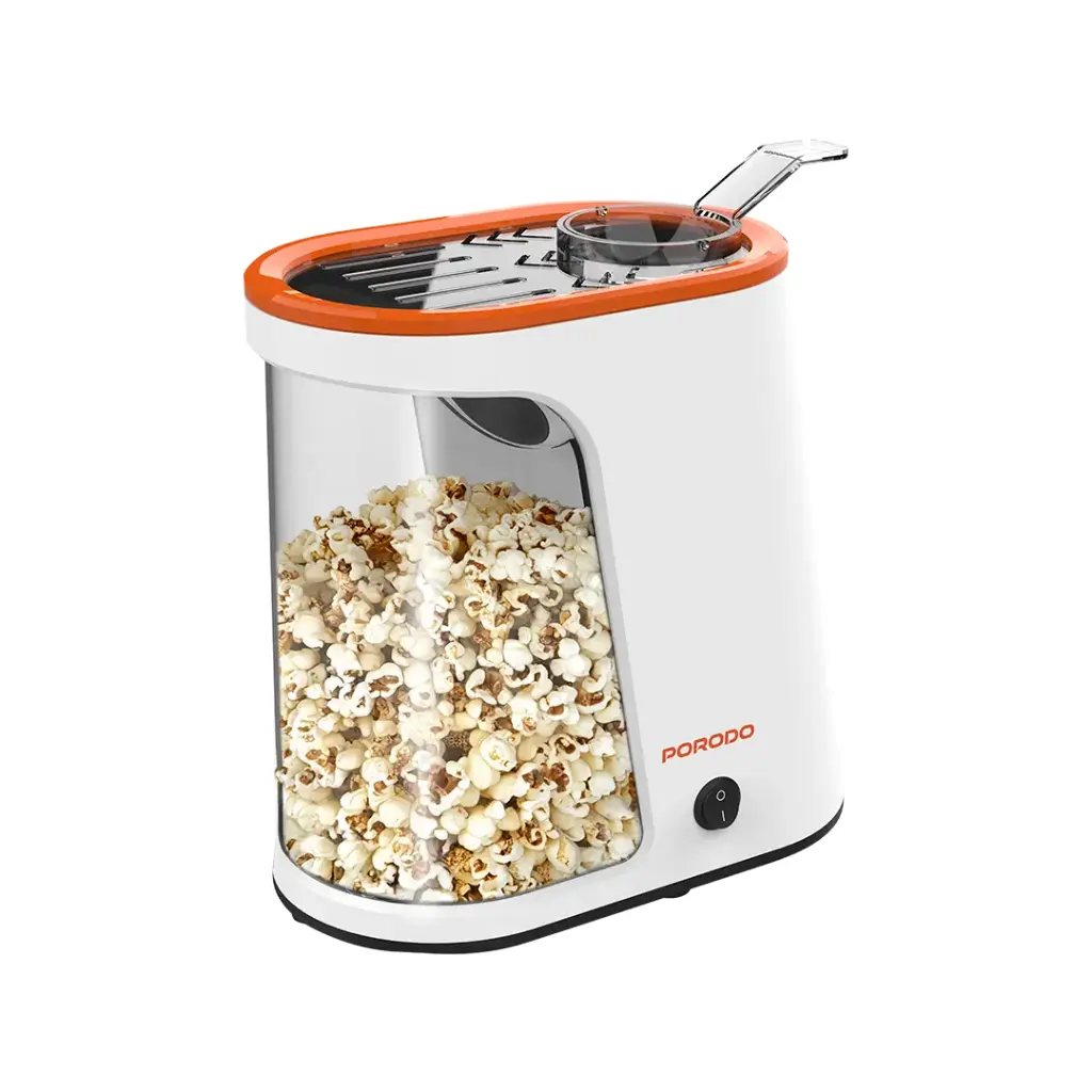 PD-LFST061-WHOG-Porodo-Lifestyle-Air-Popped-Popcorn-Maker-White-Orange